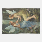 フェアヤコアフェアリーウッドランドコテージコア魔法 キッチンタオル (横)