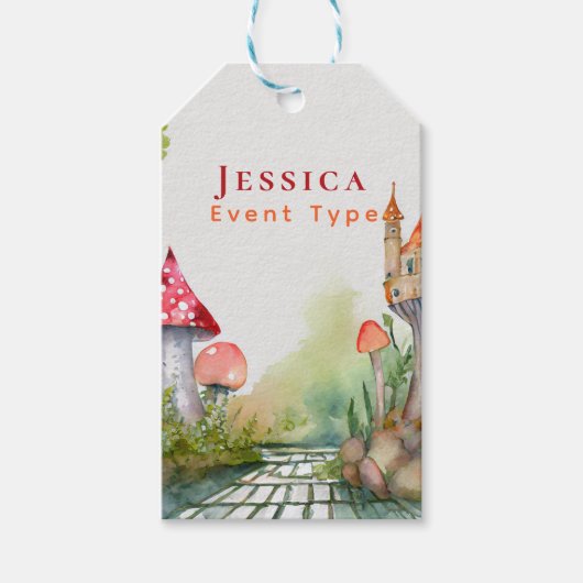 フェアヤコアプリンセスフェアヤータリーキャッスルキングダムカスタム ギフトタグ (正面)