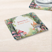 フェアヤコアプリンセスフェアヤータリーキャッスルキングダムカスタム スクエアペーパーコースター (アングル)