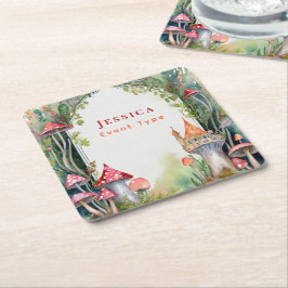 フェアヤコアプリンセスフェアヤータリーキャッスルキングダムカスタム スクエアペーパーコースター