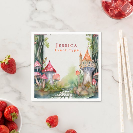 フェアヤコアプリンセスフェアヤータリーキャッスルキングダムカスタム スタンダードカクテルナプキン (インサイチュ)