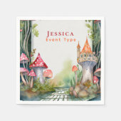 フェアヤコアプリンセスフェアヤータリーキャッスルキングダムカスタム スタンダードカクテルナプキン (正面)