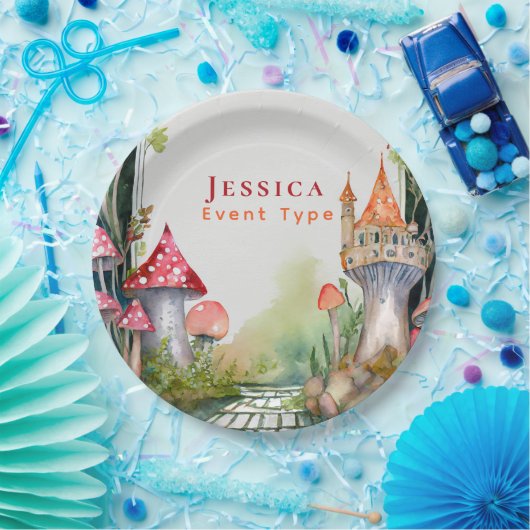 フェアヤコアプリンセスフェアヤータリーキャッスルキングダムカスタム ペーパープレート (パーティー)