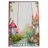 フェアヤコアプリンセスフェアヤータリーキャッスルキングダムカスタム ミディアムペーパーバッグ (裏面)