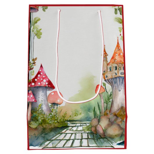 フェアヤコアプリンセスフェアヤータリーキャッスルキングダムカスタム ミディアムペーパーバッグ (裏面)