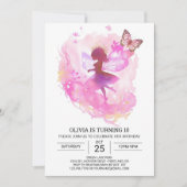 フェアヤコアプリンセス誕生祝い 招待状 (正面)