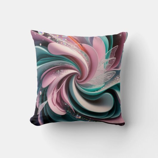 フェアヤコア抽象芸術妖精ワンダーランド クッション (正面)