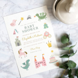 フェアヤブルプリンセスドラゴンベビーシャワー招待状 招待状