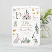 フェアヤブルプリンセスドラゴンベビーシャワー招待状 招待状 (スタンド正面)