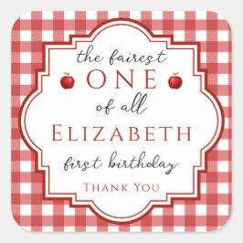 フェアヤブルプリンセスフェレストワンレッドプレイド誕生日 スクエアシール