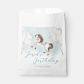 フェアヤブルベビーポニーブルーバルーンスター誕生日 フェイバーバッグ (正面)