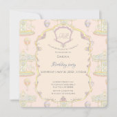 フェアヤブルヴィンテージアミューズメントパーク誕生日 招待状 (正面)