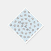 フェアヤブルヴィンテージクラウンブルーパーティーナプキンス スタンダードカクテルナプキン (角)