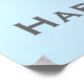 フェアヤブルヴィンテージ王室のクラウンブルー誕生日バナー ポスター (角)