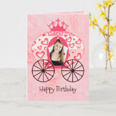 フェアヤブル王室のプリンセスキャリッジガール誕生日 カード (黄色い花)