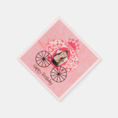 フェアヤブル王室のプリンセスキャリッジガール誕生日 スタンダードカクテルナプキン (角)