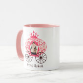 フェアヤブル王室のプリンセスキャリッジガール誕生日 マグカップ (正面左)