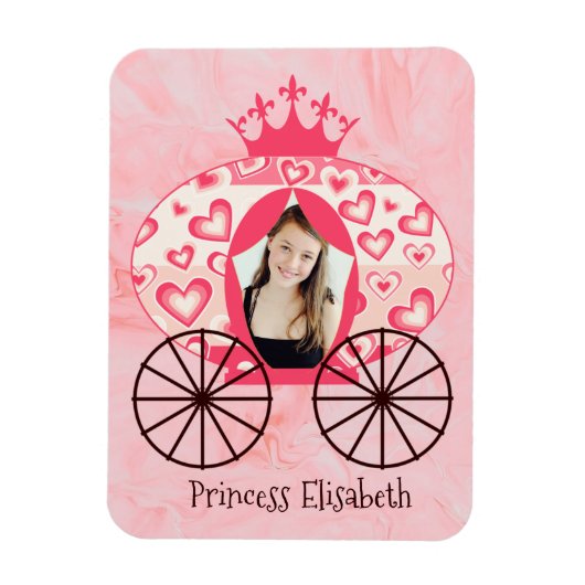 フェアヤブル王室のプリンセスキャリッジガール誕生日 マグネット (縦)