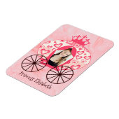 フェアヤブル王室のプリンセスキャリッジガール誕生日 マグネット (左側)