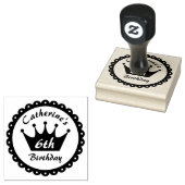 フェアヤブル王室のプリンセスクラウンガール誕生日 ラバースタンプ (押印)