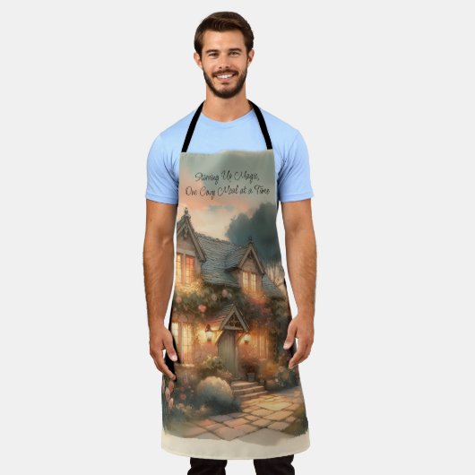 フェアヤルコテージアットサンセットウィズバラ エプロン (着用した状態)