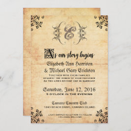 フェアヤーブルヴィンテージウェディング招待状 招待状