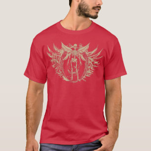 フェアユコアエステティックゴシック妖精のウィングスケルトンFa Tシャツ