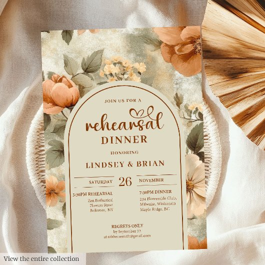 フェアユタテラコッタセージフローラリハーサル招待状 招待状