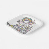 フェアユタリーキャッスルプリンセス名前をカスタムする ペーパープレート (傾斜あり)