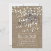 フェアユタリーキャッスル素朴バーラップリハーサルディナー 招待状 (正面)