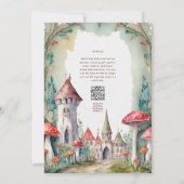 フェアユタリーキャッスル結婚ズフェアユコアマッシュルーム魔法 招待状 (裏面)