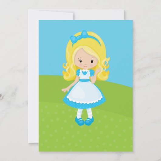 フェアユタリーゴルディロックスアンドベアーズガールズ誕生日 招待状 (裏面)