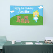 フェアユタリーゴルディロックススリーベアーズ誕生日バナー 横断幕 (トレードショー)