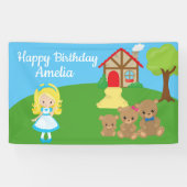 フェアユタリーゴルディロックス&スリーベアーズ誕生日 横断幕 (横)