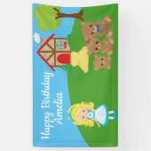 フェアユタリーゴルディロックス&スリーベアーズ誕生日 横断幕 (縦)