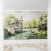 フェアユタリーストーリーブックトリフォールド結婚式招待状 三つ折り招待状 (内部中)