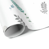 フェアユタリースワンイラストレーションフォークボタニカル ラッピングペーパー (ロールコーナー)
