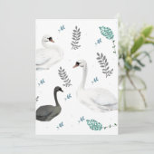 フェアユタリースワンイラストレーションフォークボタニカル 招待状 (スタンド正面)