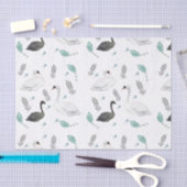 フェアユタリースワンイラストレーションフォークボタニカル 薄葉紙 (クラフト)