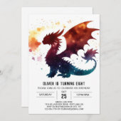 フェアユタリードラゴン誕生日デジタル 招待状 (正面/裏面)