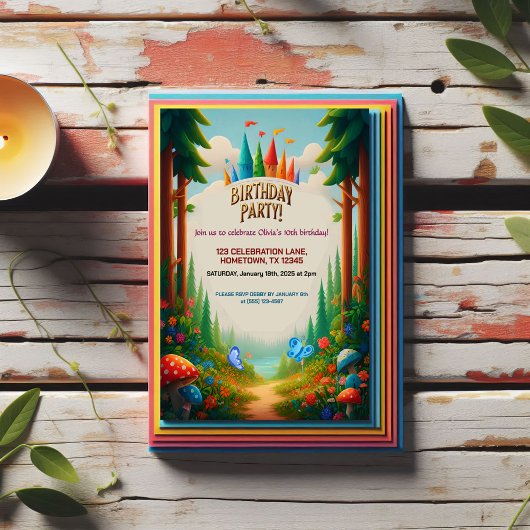 フェアユタリーフォレスト誕生日招待状 招待状