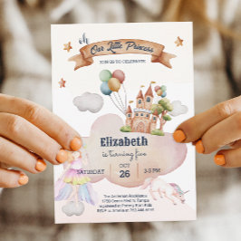 フェアユタリーユニコーンキャッスルガール誕生日招待状 招待状