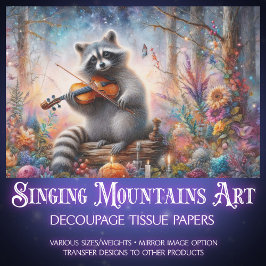 フェアユタリーラクーンミュージシャンフローラデクページ 薄葉紙