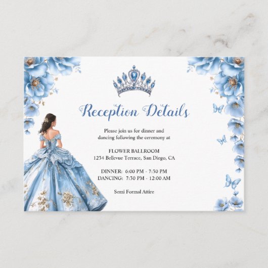 フェアユタレフローラダスティブルーキンセアニラ披露宴 エンクロージャーカード (正面)