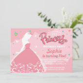 フェアユタレプリンセスガール子供の誕生日パーティー 招待状 (スタンド正面)