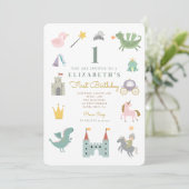 フェアユタレプリンセスドラゴン誕生日招待状 招待状 (スタンド正面)