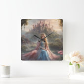 フェアユタレプリンセス スクエア壁時計 (ホーム)