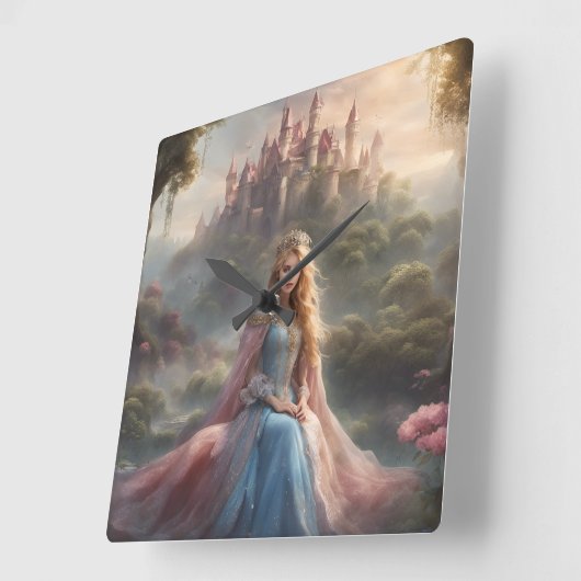 フェアユタレプリンセス スクエア壁時計 (傾斜)