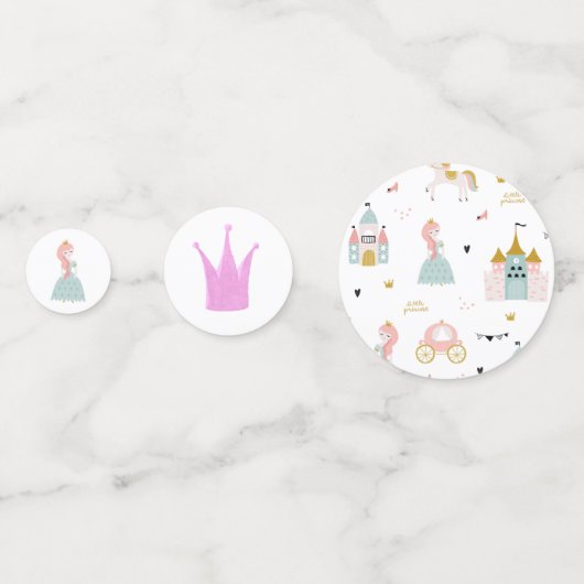 フェアユタレプリンセス | 誕生日パーソナライズされた表 コンフェッティ (裏面)