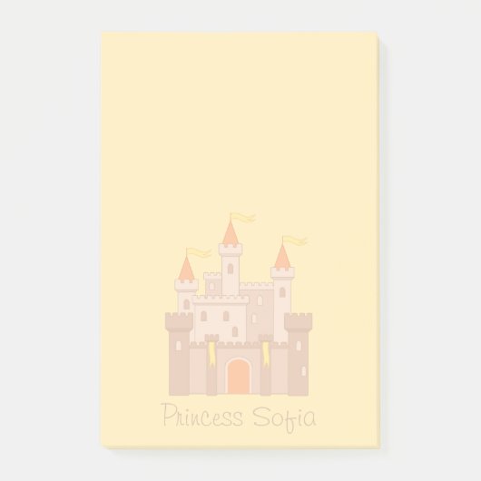 フェアユタレ中世王室のプリンセスキャッスルオンイエロー ポストイット (正面)